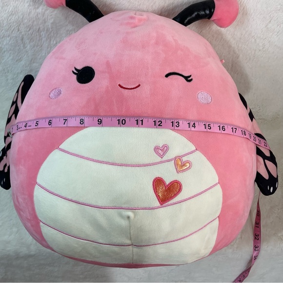 Squishmallows Arona Monarch Pink Butterfly Valentine Plush 18” – Rare & Adorable - Picture 8 of 11